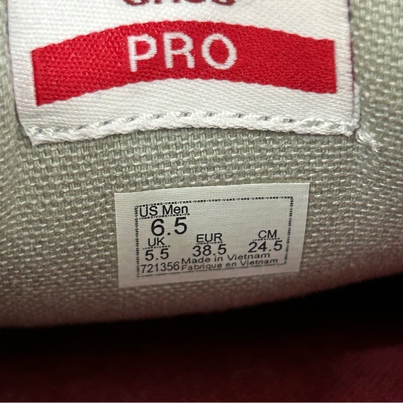 Vans Pro Ultracush Skateboard Maroon Low Top Sneakers Shoes Mens 6.5 Womens 8. - Picture 10 of 13